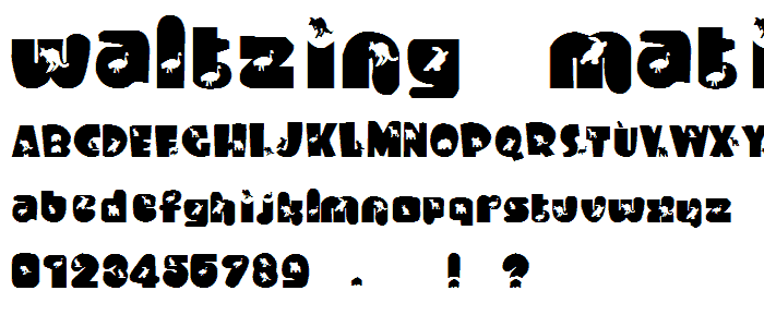 Waltzing Matilda font